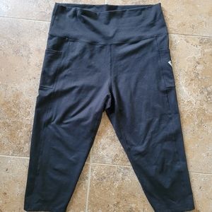 Superfit Hero Pocket Capri Leggings, Size XXL, Black